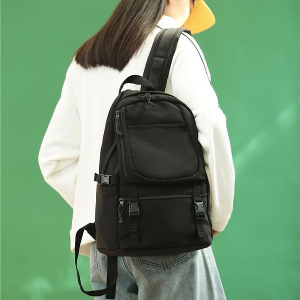 

backpack 2021 women solid color shoulder bag fashion school for teenage girl children backpacks travel