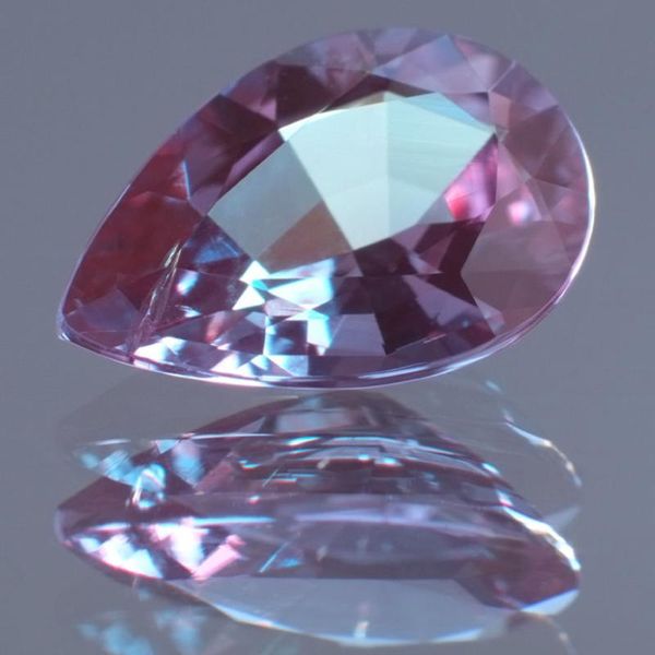 

loose diamonds gemstones-color change alexandrite pear shape 5x7mm 0.8ct, Black