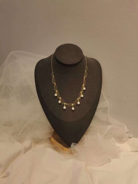 

handmade necklace natural with fresh water pearl for ladies, Silver