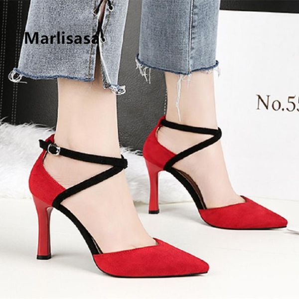 

dress shoes lady casual red comfortable heel female fashion sweet spike party cool street pumps g2583, Black