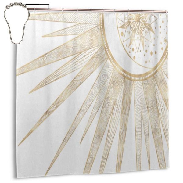 

shower curtains elegant gold doodles sun mandala design waterproof polyester bathroom curtain with hooks