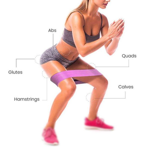 

yoga pull rope fitness elastic band hip training squat resistance non-slip non-curling lift bands