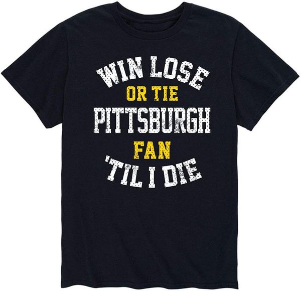 

men's t-shirts win lose or tie - short sleeve graphic t-shirt, White;black