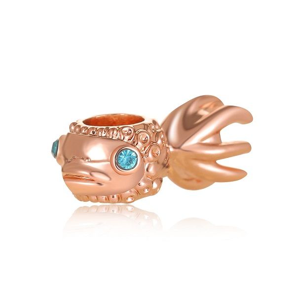 

fits pandora bracelets 20pcs rose gold goldfish crystal silver charms beads fits pandora charms bracelet necklace for jewelry making 925 ste, Black