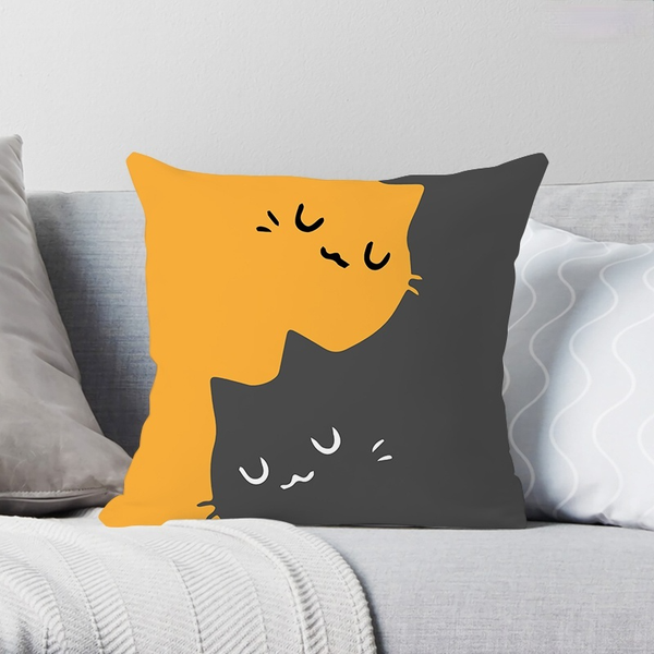 

cloocl animal cute cartoons cat 3d printed cushion removable pillow casual supplies office throw pillowslip
