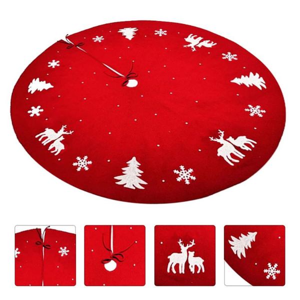 

christmas decorations fashion tree skirt adorable snowflake elk apron decor