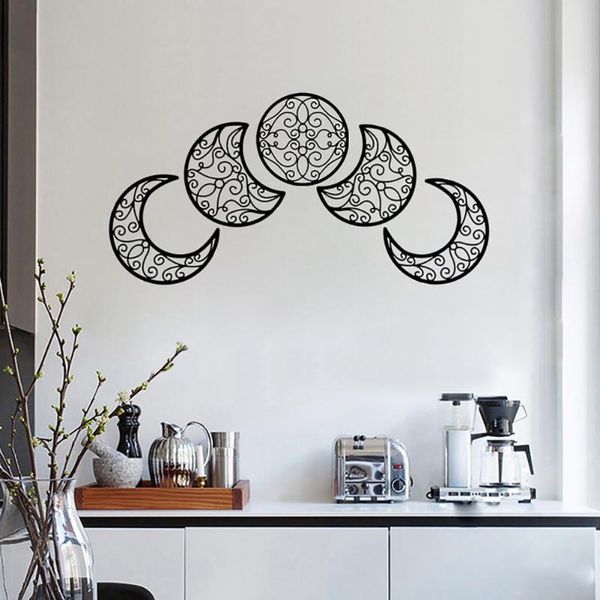 

wall stickers sticker stylish decorative wood home moon shape bedroom for