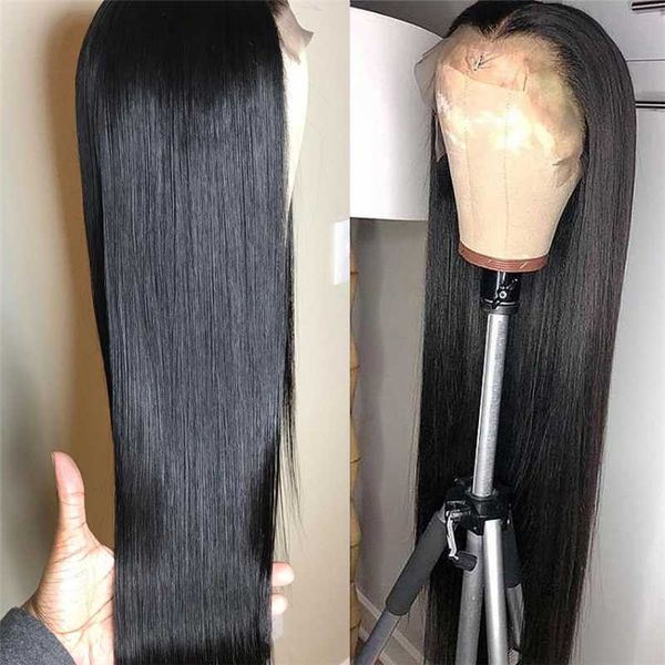 

synthetic wigs wig long natural black colored straight lace front for women with baby hair daily hairline