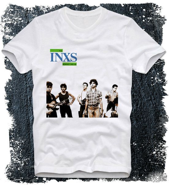 

t-shirt inxs michael hutchence rock band retro vintage cool new wave music, White;black