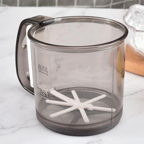 

baking & pastry tools cake strainer plastic kitchen supplies sugar filter mesh flour sieve cup sifting powder colander