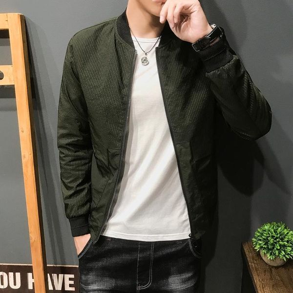 

men's jackets sunwang autumn thin mens bomber casual male outwear windbreaker jacket korean slim baseball coats clothing, Black;brown