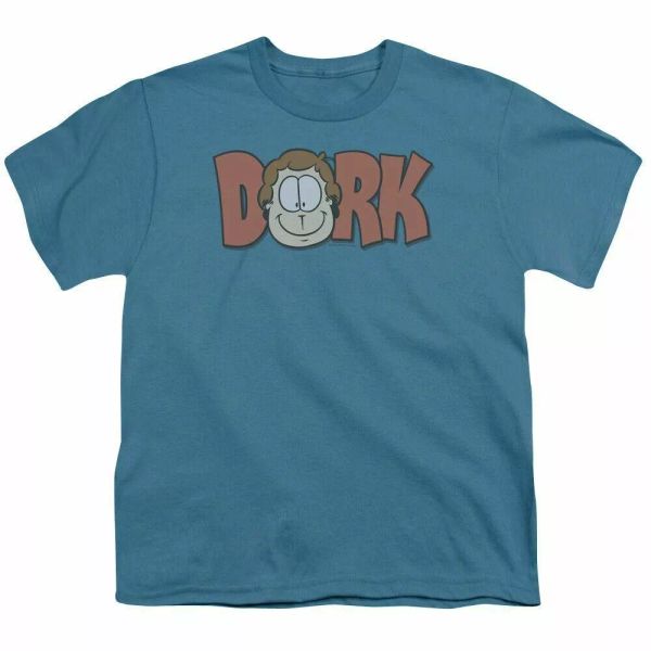 

garfield dork kids youth t shirt licensed john tv show comic tee slate, White;black