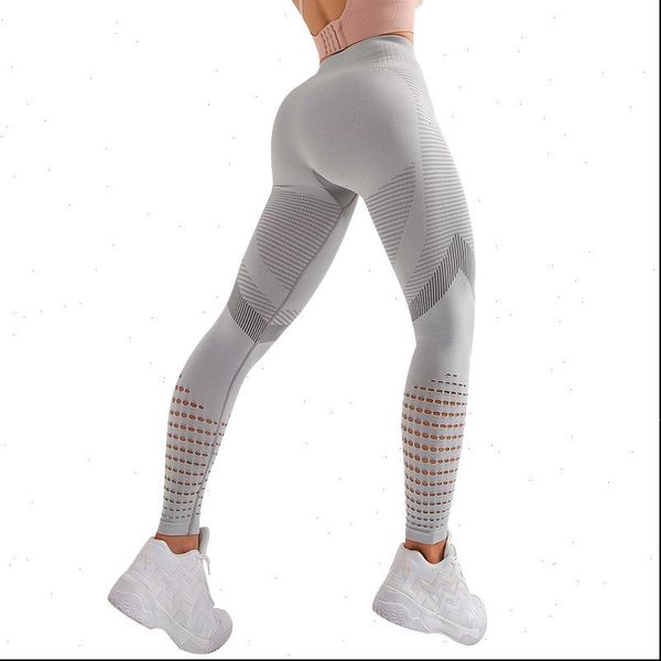 

fitness solid high waist women leggings skinny mesh breathable workout push up female quick drying, Black
