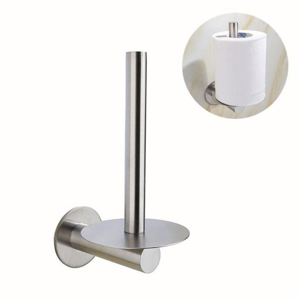 

toilet paper holders stainless steel roll holder rack nail tissue towel vertical stand dispenser for home kitchen bathroom