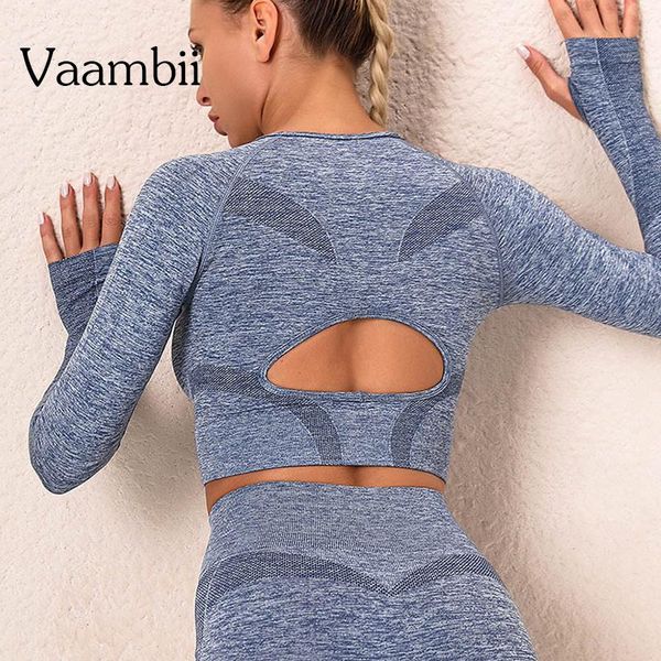 

backless seamless crop long sleeve yoga fitness for women running clothing women's blouses and shirts workout outfits, White;red