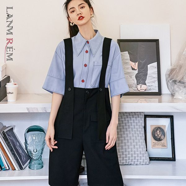 

women's wide leg strap shorts arrivals high waist loose fit ladies fashion trend spring and summer 2e1839 210507, White;black