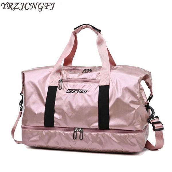 

duffel bags pink big travel bag women waterproof multifunction duffle shoulder handbag large capacity luggage weekend fitness