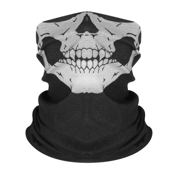 

100pcs halloween mask festival skull masks skeleton outdoor motorcycle bicycle multi function neck warmer ghost half face veil scarves 25*50