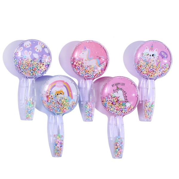 

hair brushes horse cat animal colorful foam anti-static brush massage comb shower wet detangle salon styling tools, Silver
