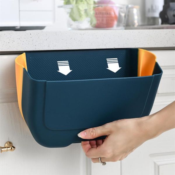 

waste bins foldable kitchen trash can cabinet door hanging car bathroom toilet garbage storage