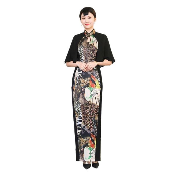 

plus size xxxl women classic cheongsam rayon floral elegant evening party dress traditional mandarin collar chinese qipao v1992 ethnic cloth, Red