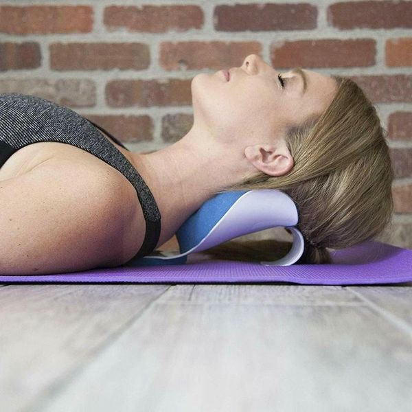 

pillow pain relief neck and shoulder muscle relaxer traction device for cervical spine alignment support travel a1g1