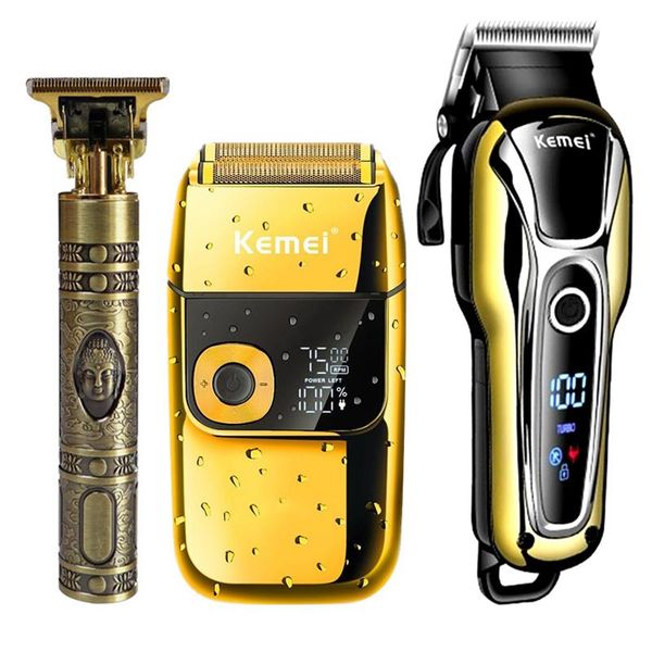 

hair clippers professional clipper cordless trimmer for men beard razor shaving machine lcd display engraving ricoh head haircut tools 5
