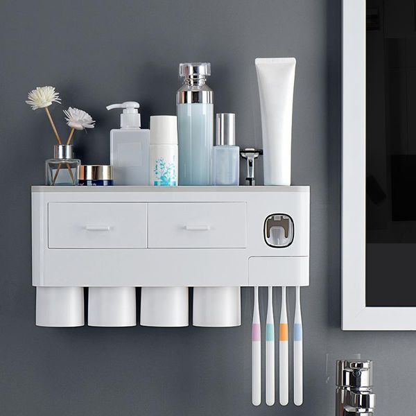 

bathroom storage & organization toothbrush rack toothpaste dispenser hands squeezer with cup holder drawer sub sale