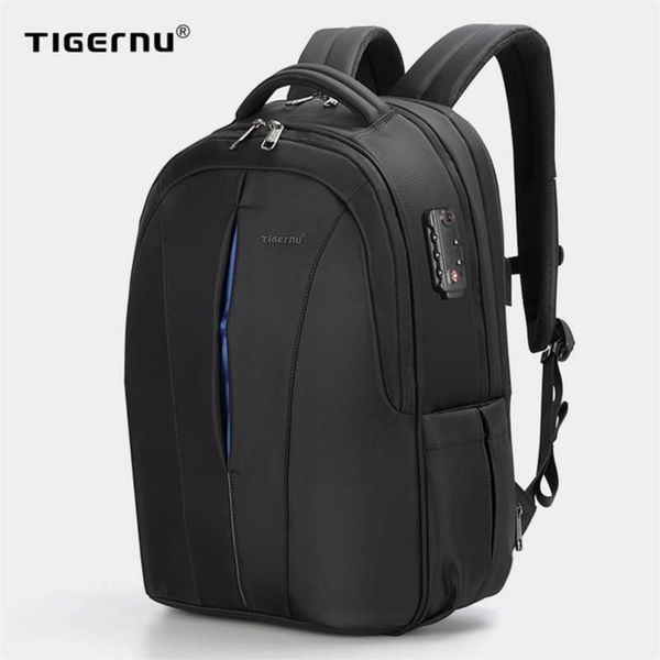 Tigernu Splashoflex 15.6 дюйма ноутбук рюкзак нет ключа TSA анти кражи мужчин рюкзак путешествия подростковый рюкзак сумка мужской bagpack mochila 210929