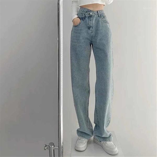 

women's jeans plus size 5xl high waist woman's casual simplicity straight denim long pants women design sense woman, Blue