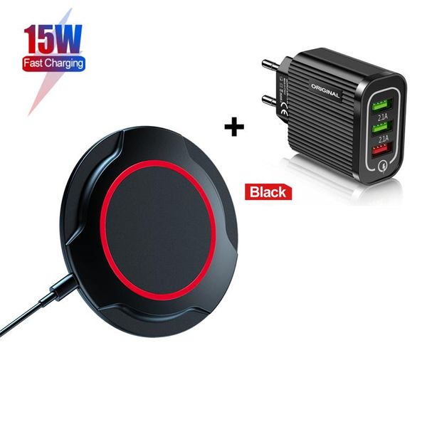 

smart home control 15w wireless charger quick charge 3.0 for 12 pro max x/xs xr 8 plus qi fast charging pad s9 s10+ note 9