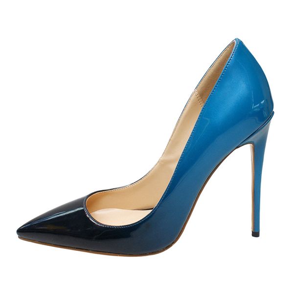 

sandals ladies office gradient color shoes high heels wedding party pump fashion woman pointed toe thin heel d006c qu62, Black
