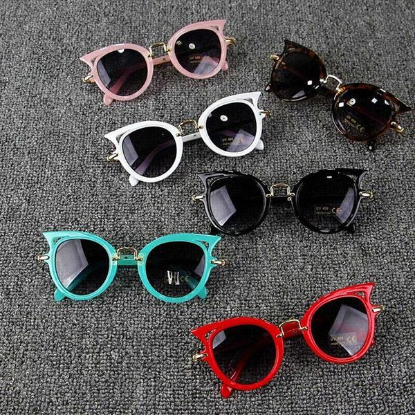 

caps & hats baby summer accessories kid goggles boy girl glasses protection outdoor holiday sunglasses cat shape gifts uv400, Yellow