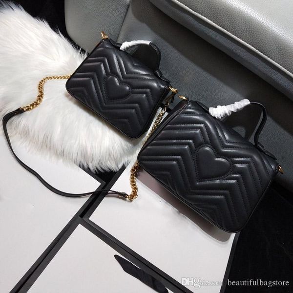 

wave pattern chain shoulder bags classic handbag luxury designer leather bag evening letter decoration brand 2021, Black;red