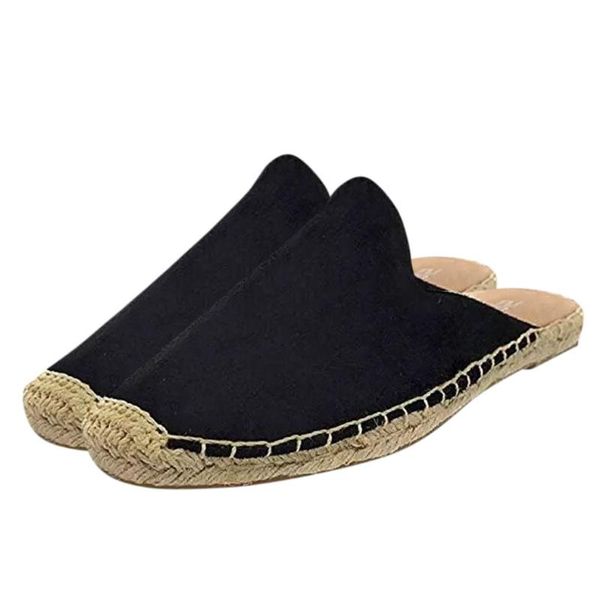 

slippers fashion 2021 casual women summer women's flats strawing sandals beach shoes d2#2, Black
