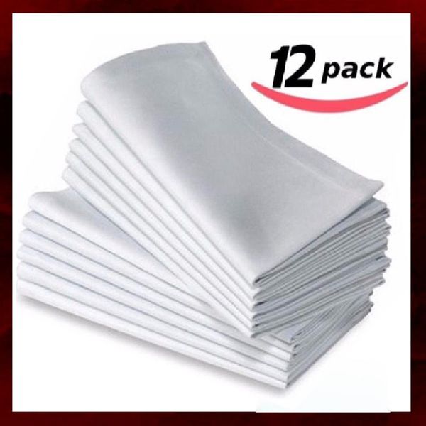 

table napkin 12pcs solid color edging party wedding cotton mouth cloth cup wipes absorbent and does not shed hair
