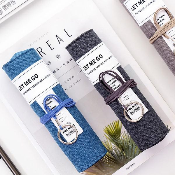 

pencil curtain roll bag simple boy canvas lovely multifunctional creative stationery box student bags