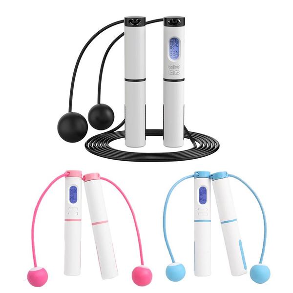 

jump ropes adjusted supports both rope and cordless modes digital weighted handle fit for fitness weight loss boxing training
