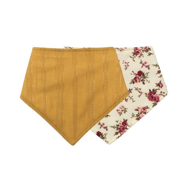 

hair accessories born double side floral print bib baby waterproof cotton saliva towel bandana, Slivery;white