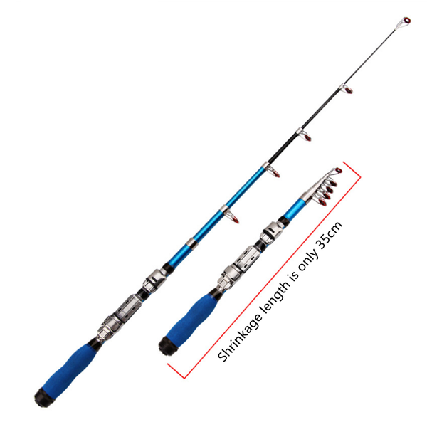

boat fishing rods brand carbon portable mini sea pole 1.0-2.3m shrink rotating travel and leisure rod