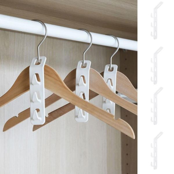 

hooks & rails 4pcs save multi-port clothing rack multifunction shelves clothes hanger closet organizer storage holder connect