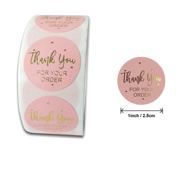 

gift wrap 500pcs round labels handmade kraft paper packaging wedding sticker for cake box bags packing bag thanks stickers