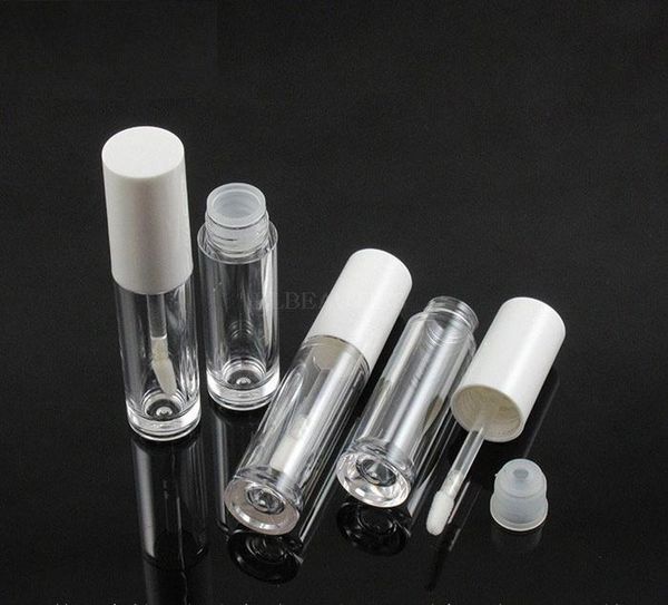 

storage bottles & jars 300pcs empty 5ml clear lip gloss tubes, eyeliner eyelash growth bottle with white lid refillable containers