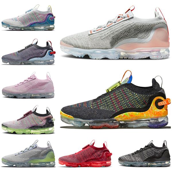 

2021 authentic running shoes fk-2020 fly knit vapourmax sneakers mens womens stone mauve pure platinum team red particle grey liquid lime tr, White;red