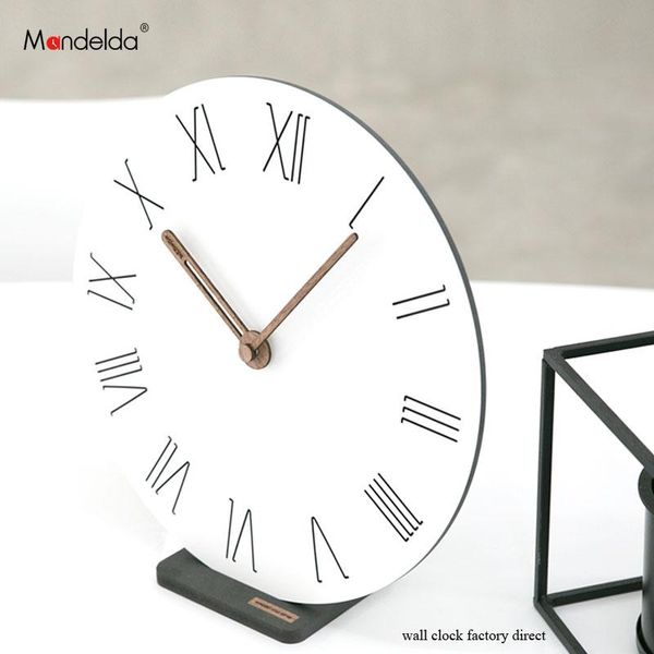 

wall clocks mandelda modern bracket clock digital northern european-style creative livingroom decorative silent table watch