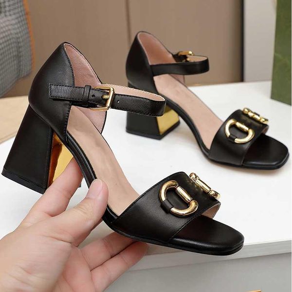 

sandals 2021 high heels womens sandal platform ankle strap quality shoes summer woman party wedding large size 42, Black