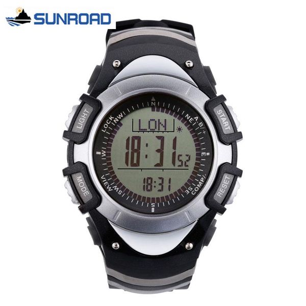 

wristwatches sunroad women sport wrist watch w/altimeter+barometer+compass+world time+satch military clock waterproof relogio feminino, Slivery;brown