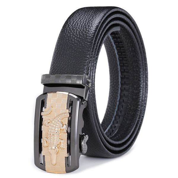 

men's grade automatic belt, leather business belt, Black;brown
