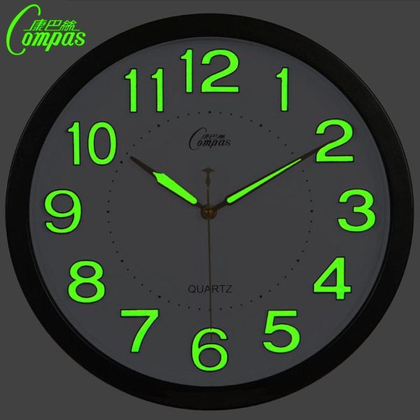 

wall clocks nordic simple clock silent creative night light art living room novelty duvar saatleri home decoration ac50zb