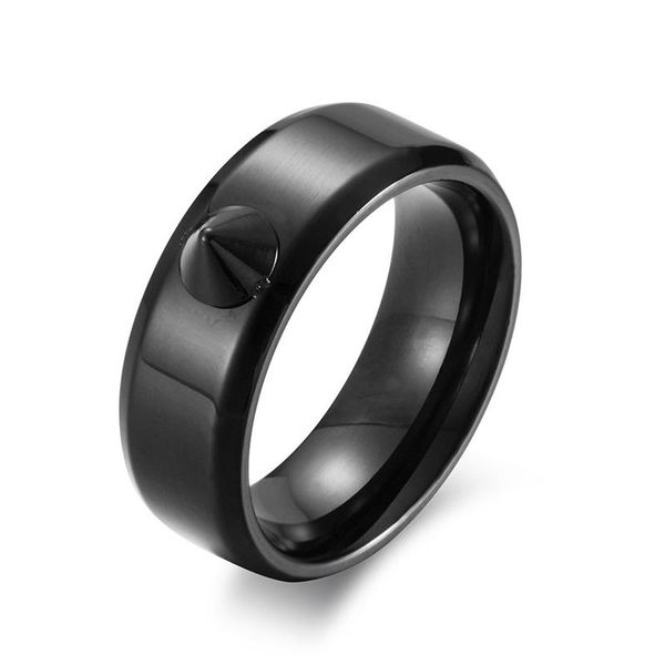 

cluster rings black ring for mens stainless steel hip hop punk women girls man accessories fashion jewelry wholesale, Golden;silver